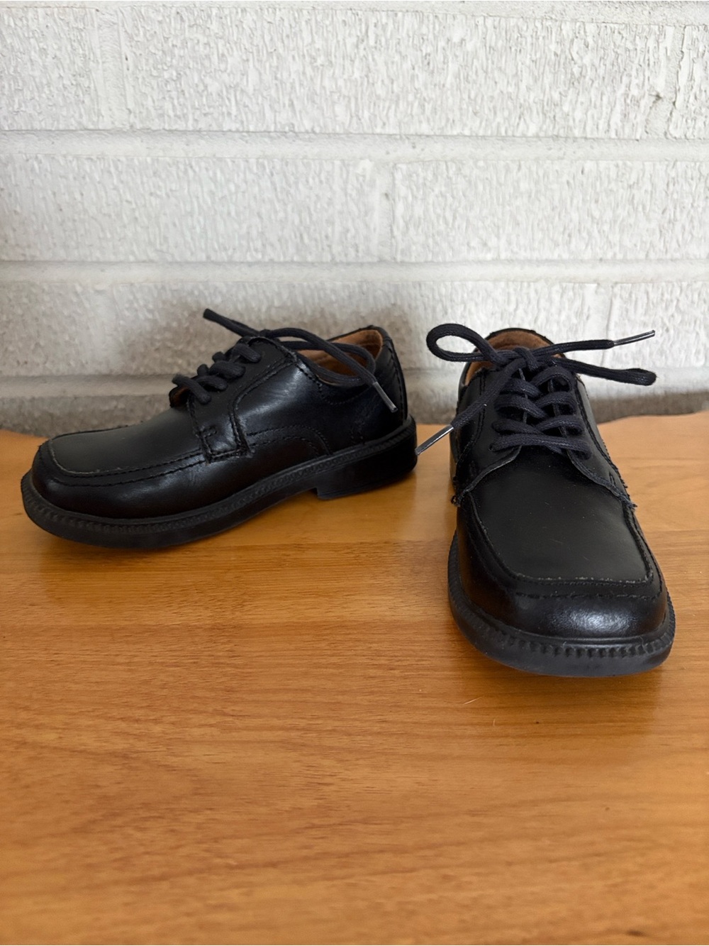 Florsheim Kids Boys Size 10M Billing Jr lace up Dress Shoe Oxford Black Leather